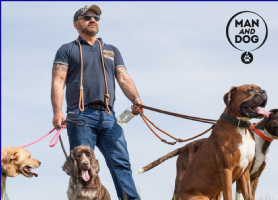 Man and Dog Photo