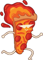 Pizza on fire Photo